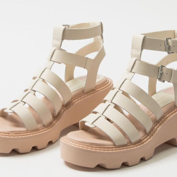 DOLCE VITA Gladiator 90's Womens Ivory Platform Sandals 8 - Picture 5 of 5